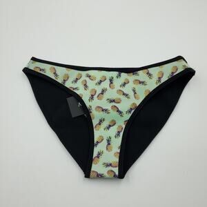 Bra Society Pineapple Print Swim Bottom Size S
